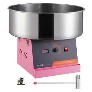 【Summervibes】VEVOR Electric Cotton Candy Machine,  1000W Candy Floss Maker, Commercial Cotton Candy Machine with Stainless Steel Bowl, and Sugar Scoop, Perfect for Home Kids Birthday, Family Party (Pink)