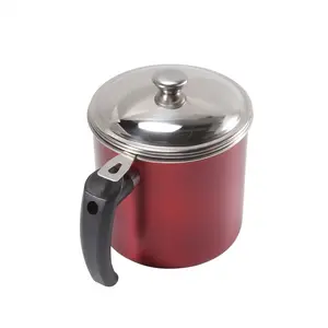Bacon Grease Container 1.3L Cooking Oil Storage Can with Strainer,Oil Strainer Potfor Storing Cooking Grease(Red)