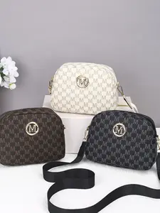 Vintage Full Print M Logo Design Luxurious Shoulder Bag, Fashion Versatile Handbag, Commuter Travel Crossbody Bag, All Seasons