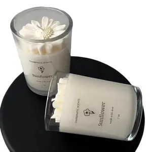 Sunflower Candle (7 oz), Birthday, Soy, Wedding Gift, Home Scents, Bathroom, Bedroom, Home Decor