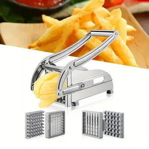 Stainless Steel Potato Slicer & Chopper,Manual Multifunctional Tool for Fries, Fruits & Vegetables Perfect for Household & Outdoor Backyard Picnics essential kitchen