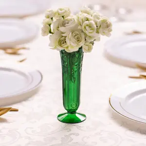 Vintage Green Plastic Bud Vases - 12 Pc.
