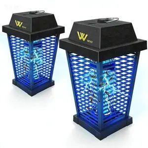Bug Zapper Outdoor, Waterproof Mosquito Zapper Outdoor Solar Powered, Electric Bug Zapper Indoor w/Smart Light Sensor, Mosquito Trap Fly Zapper for Patio Kitchen Garage Yard Camping