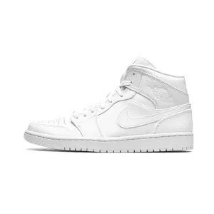 Air Jordan 1 Mid "Triple White" 554724 130