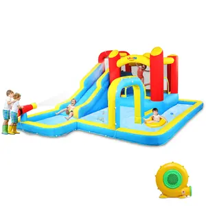 420D 840D Oxford Cloth Slide Pool Trampoline Red Yellow Blue Series Inflatable Castle