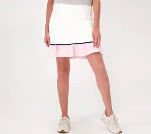 AB by Addison Bay White/GameptPnk Court Skort RUNS LARGE Label Sz 1X Fits 2X