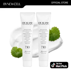 [2PACK] BYNEWCELL 730 Cicalane Panthenol Cream 1+1 Sale 2 Pack for Dry & Acne Prone Skin Moisturizers with Hyaluronic Acid & Centella Asiatica Extract Gentle Hydrating Sensitive Daily Moisture Nourishing Soothing Anti Aging Blur Soothing Glow Skin Skin Re