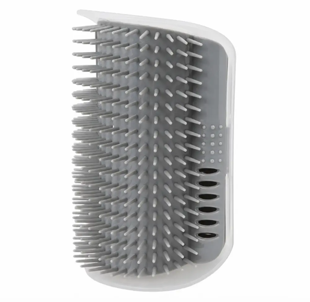 TIKA Cat Self-Groomer Wall Corner Brush, Soft Massage Comb for Easy and Enjoyable Cat Grooming 1-Pack