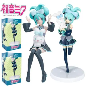17CM Figure Hatsune Miku X Cinnamoroll Figure Anime Peripheral Collectible Models Decorative Decorations Children Kawaii Gift