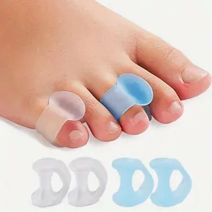 Gel Toe Separator, 4pcs Durable Toe Spacers, Toe Protector Silicone Toe Stretchers For Men And Women Easy Wear In, Nail Care, Nail Tools, Unscented