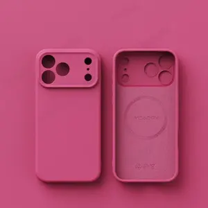 Matte Skin Liquid Silicone Case for Iphone 17 Pro Max Magnetic Magsafe Wireless Charging Candy Bumper for Iphone 17 Air 17pro