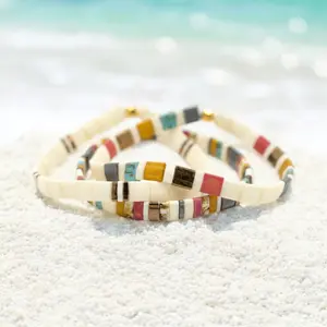 CAROLINA BEACHES - Tila Bead Bracelet Stack of 3