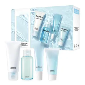 Torriden DIVE IN Trial Kit - 4 Step Korean Skincare Routine with Hyaluronic Acid Infused Cleanser Toner Serum & Cream for Deep Hydration