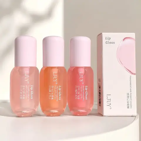 Women's 3-Count Plumping Long-Lasting Lipgloss Set - Hydrating, Non-Sticky Oil-Infused Moisture Lip Treatment, Glossy Makeup Products, Ideal Gift (Back to School Ready)