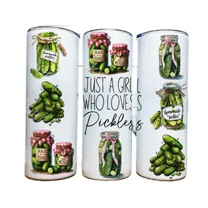 Girl who loves pickles tumbler Drinkware
