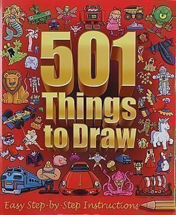 USED Book - 501 Things to Draw: Easy Step-by-Step Instructions by n/a (Hardcover) - english