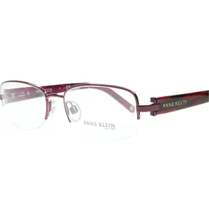Anne Klein AK9109 523 Shiny Purple Semi Rimless Luxury Eyeglasses -Wo