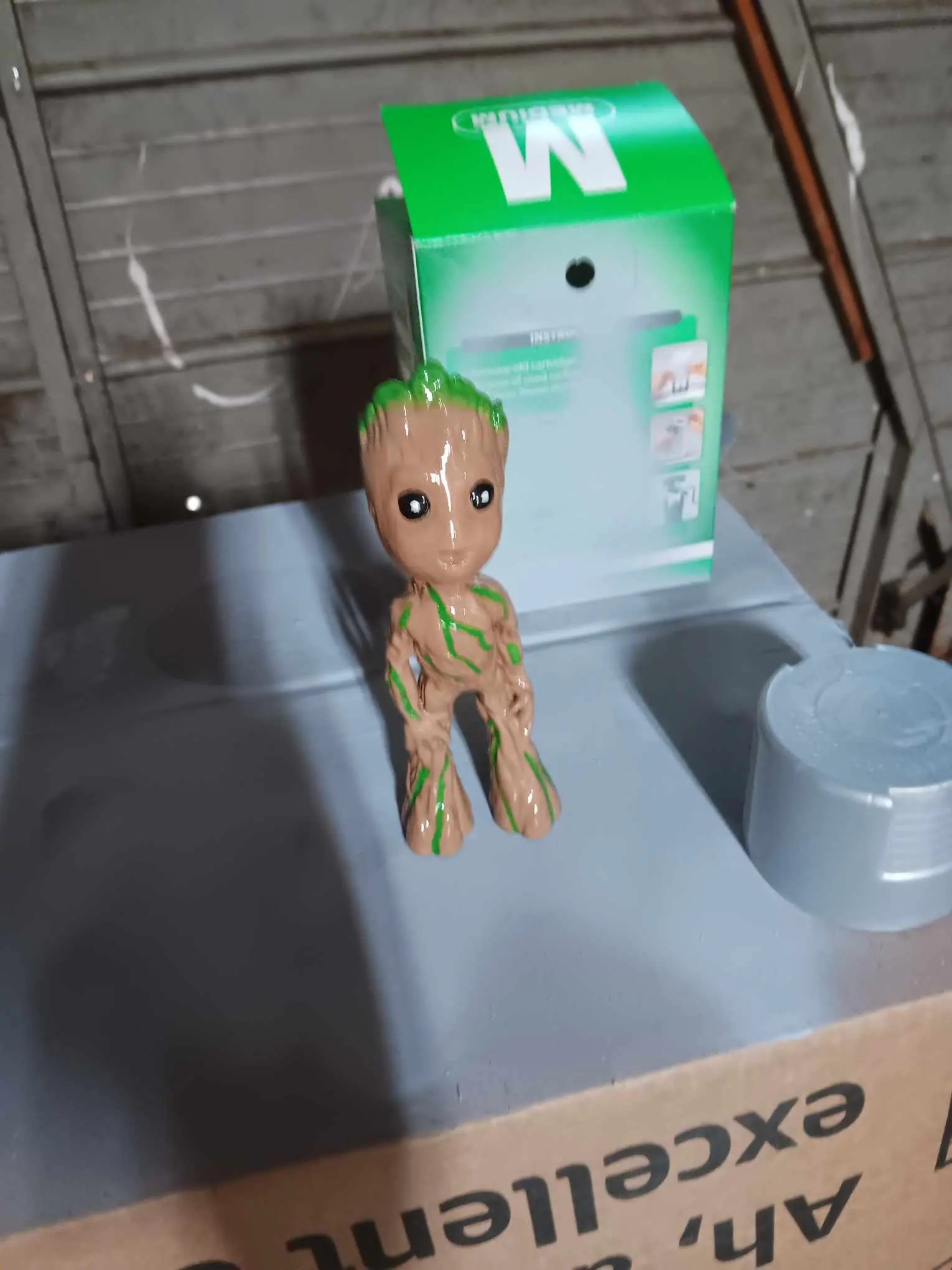 3D Printed Primer Hand Painted Clear Coated Groot