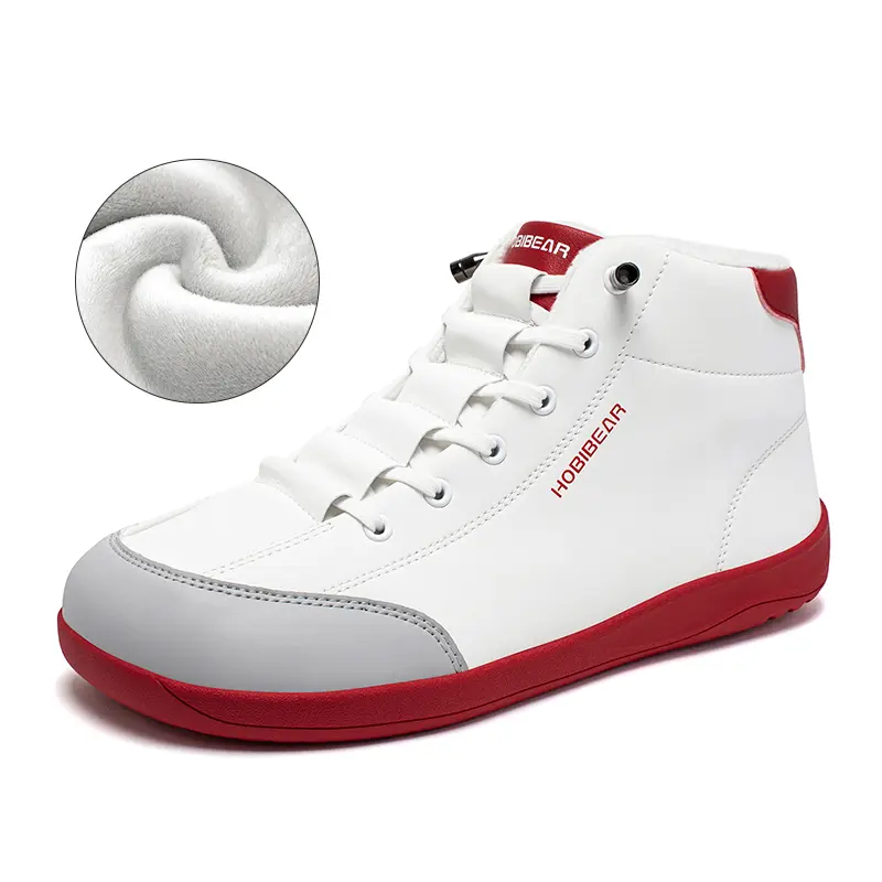 White Red Fleece Lined