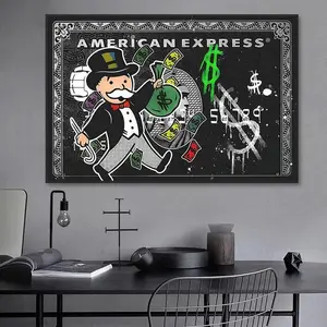 Alec Monopoly Graffiti Painting Wall Art Picture Cuadros Vintage Home Decoration Posters and Prints