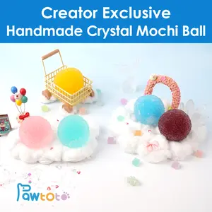 Creator Exclusive (Ship Incl) - Pawtoto Handcrafted Crystal Mochi Ball Squishy Toy Handmade TPR Soft Stress Relief Fidget Sensory Grippie Set for Relaxation and Gift Giving #Summervibes