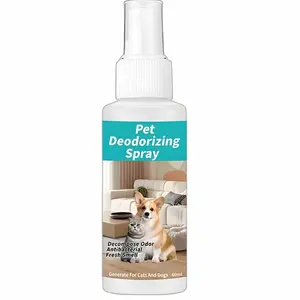 Natural Pet Odor Remover Spray | Dog Cat Deodorant for Home & Pet Bedding 60ml