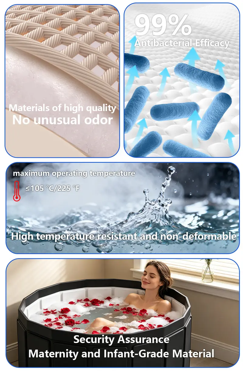 Portable Bathtub for Adults, Foldable Soaking Bathtub for Hot SPA & Ice Bath, Foldable Small Bathtub for Bathing, 6-Layer Insulated Portable Tub, Space-Saving(25.6" × 41.3")#SummerVibes Portable Bathtub for Adults, Foldable Soaking Bathtub for Hot SPA & Ice Bath, Foldable Small Bathtub for Bathing, 6-Layer Insulated Portable Tub, Space-Saving(25.6" × 41.3")#SummerVibes