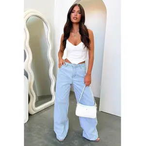 Rachel Wide Leg Jeans - Blue Denim
