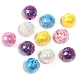 Hot selling 16mmUV electroplated acrylic beads diy jewelry making materials
