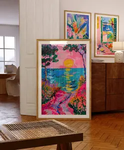 Verano Poster, 70s Wall Print, Matisse Print, Summer House Poster, Retro Print, Trendy Eclectic Print, Dorm Room Decor, Maximalist Décor