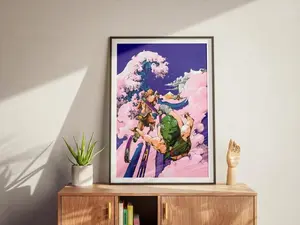 Hirohiko Araki's Japanese Poster Unframed Art inspired Jojo manga Paralympic theme classic semi-glossy paper Poster Unframed for wall