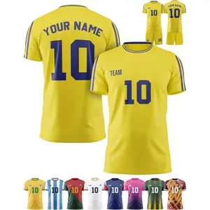 Custom Soccer Jersey Personalized Uniform Team Name Number Logo for Kids Youth Boys Men – Camisetas de Futbol para Hombres