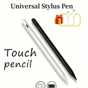 Universal Touch Pen for Tablets, Compatible with iPad Apple Pencil and Phones, Multi-Device USB Rechargeable Stylus for Drawing and Writing