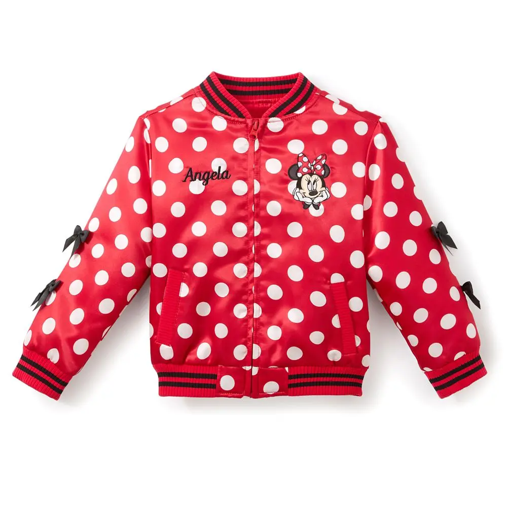 Disney Store Minnie Mouse Bomber Jacket for Girls Disney Store Minnie Mouse Bomber Jacket for Girls