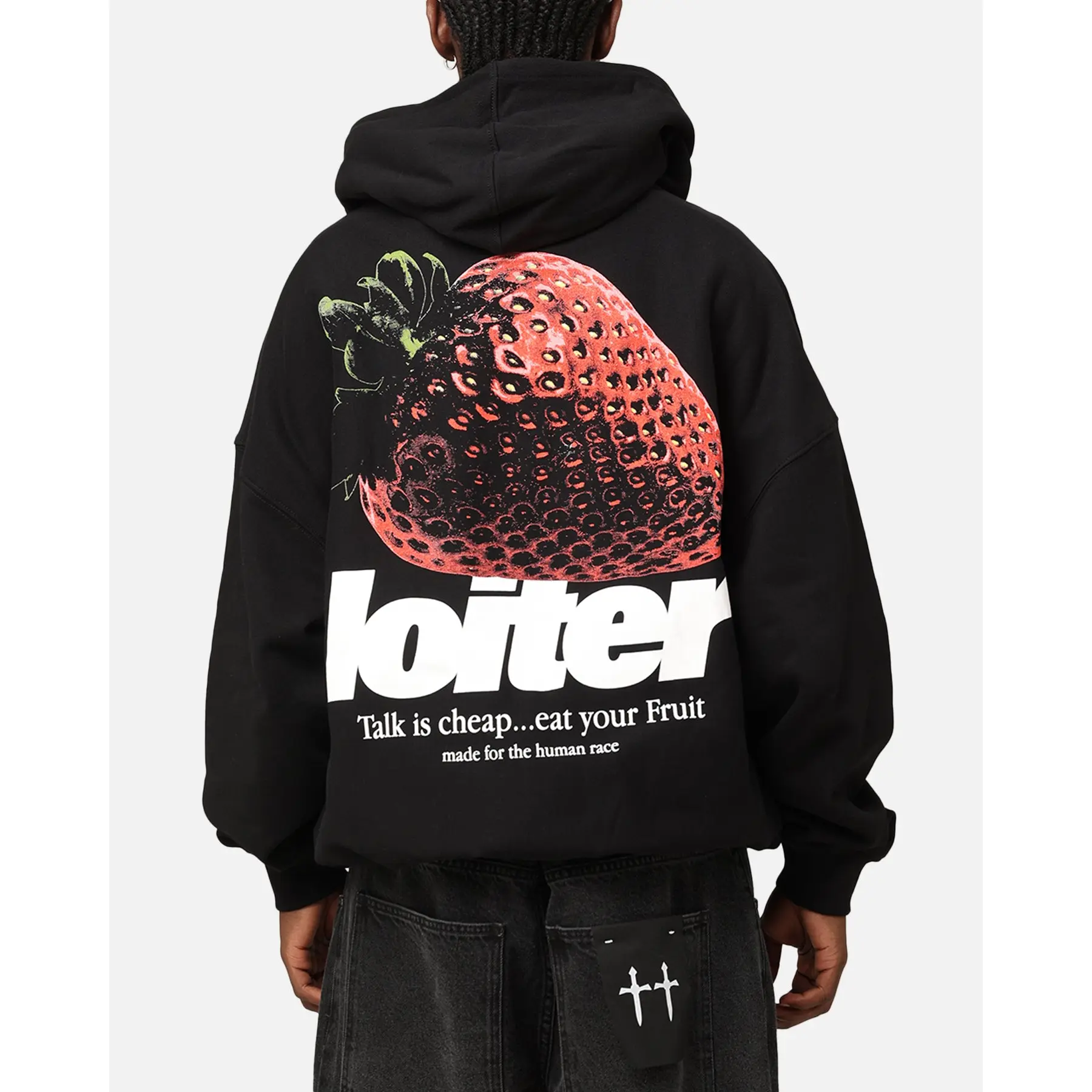 Loiter Strawberry Hoodie Black Loiter Strawberry Hoodie Black
