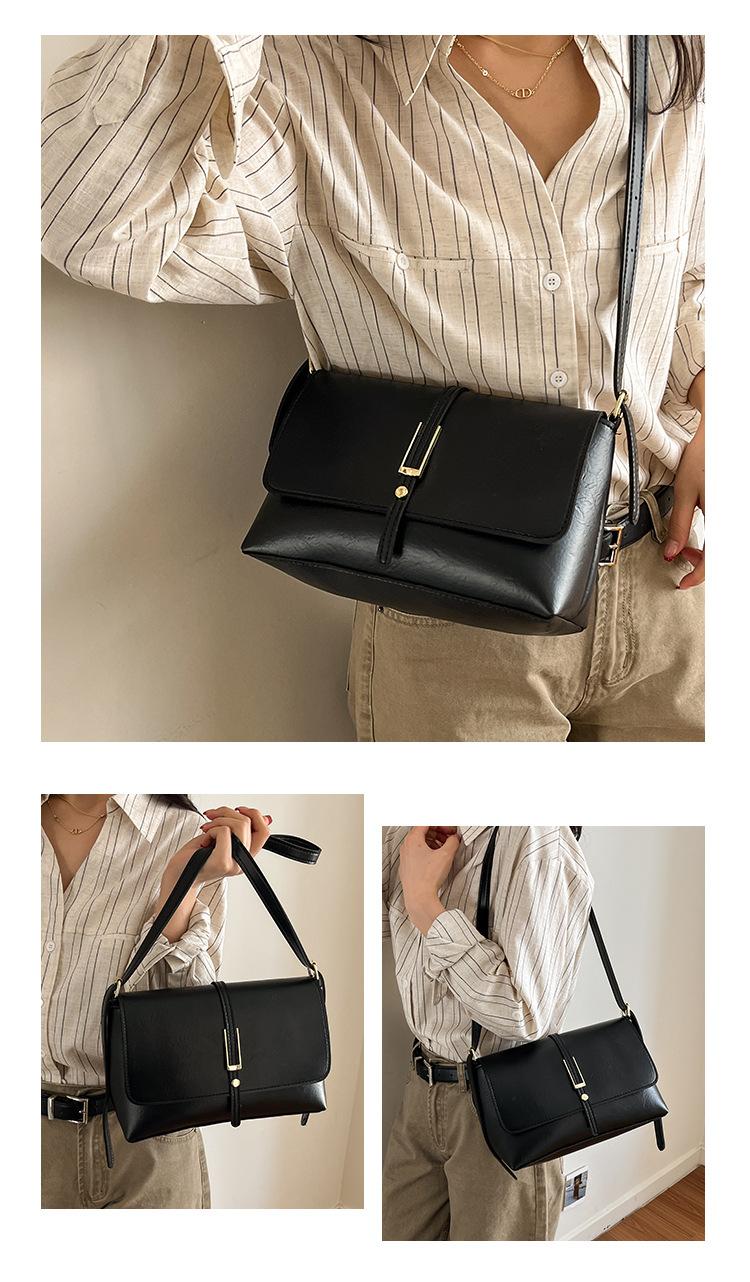 Vintage French Style Women’s Work Bag | Chic Commuter Shoulder & Crossbody Square Handbag | Elegant Minimalist Designer Purse | Versatile Everyday Fashion Bag