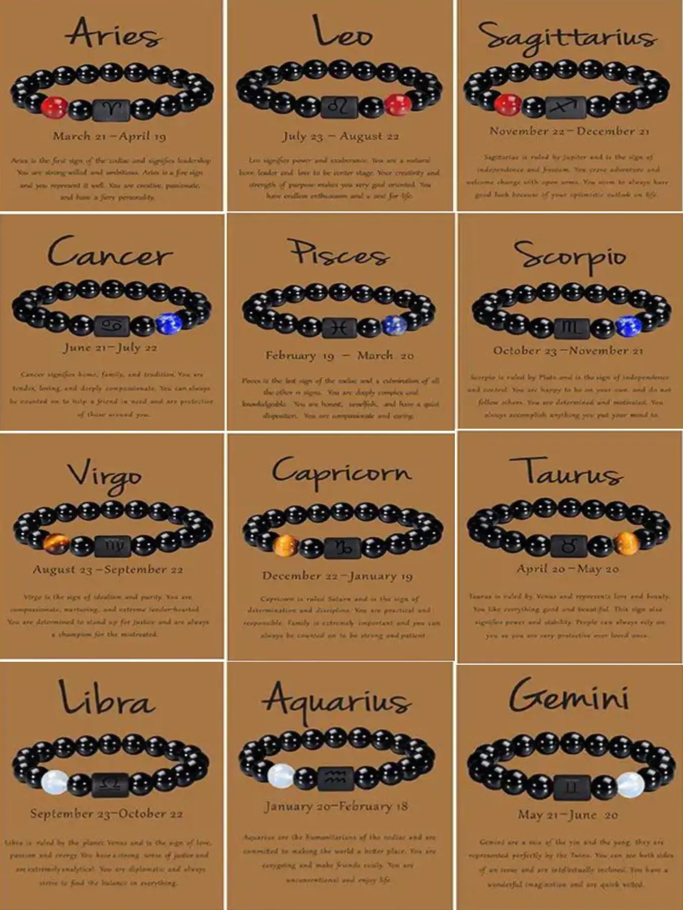 12 Constellation Charm Bracelet, Galaxy Glass Stone Matching Beaded Bracelet, Streetwear Accessories for Men & Women, Causal Versatile Jewelry Accesso