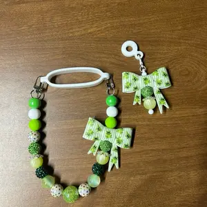 Tumbler strap and straw charm set Tumbler strap and straw charm set