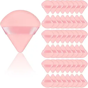 48 Pcs Triangle Powder Puff for Face Powder, Beauty Makeup Sponge for Loose and Dry Cosmetic Foundation Soft Makeup Puff for Contouring, Facial Sponges Make up Tools