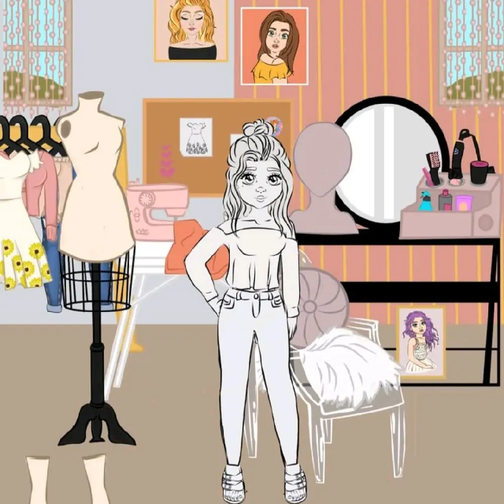 Paper Doll to Color- This is Abby. Her and her outfits are free to color however you want!