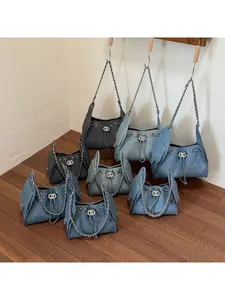 1 Quilted Chain Women's Bag 2026 Hot New Trend Fashion Four Seasons Casual Versatile Commuter Underarm Large Capacity Drawstring Bucket Crossbody Bag Niche Design High-End Feel
