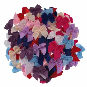 Solid Color Bow Ribbon (100pcs), Handmade Bow Ribbon, Gift Wrapping Ribbon, DIY Decorative Bow for Clothing, Gift Wrapping Supplies