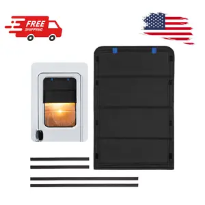 RV Door Window Shade, New Model Foldable RV Blackout Window Cover