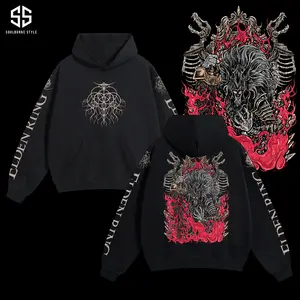[Soulsborne Style] Vintage Grim Style Maliketh the Black Blade - Elden Ring Unisex Hoodie, Soulsborne Gaming Apparel, Game Shirt, Video Game Clothes, Boy Merch, Gift For Him, Gift For Her, Soulslike Streetwear