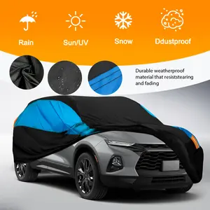 Heavy Duty Full Car Cover - All-Weather Protection for Outdoor Use,Sun Snow Dust and Scratch Resistant for Sedan&SUV