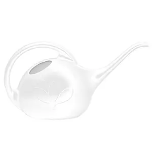 Novelty Indoor Watering Can – Durable Plastic with Long-Spout & Ergonomic Handle, Pearl, 0.5 Gal