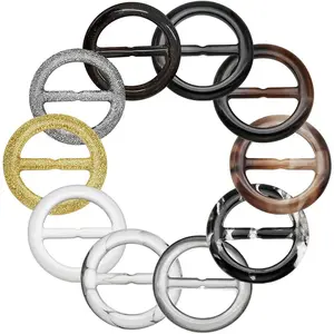 Scarf Ring Clip Shirt Clip T-Shirt Tie Ring Clips for Women and Slide Tshirt Twist Knot Clip Buckle Circle Clothing Ring Wrap Holder