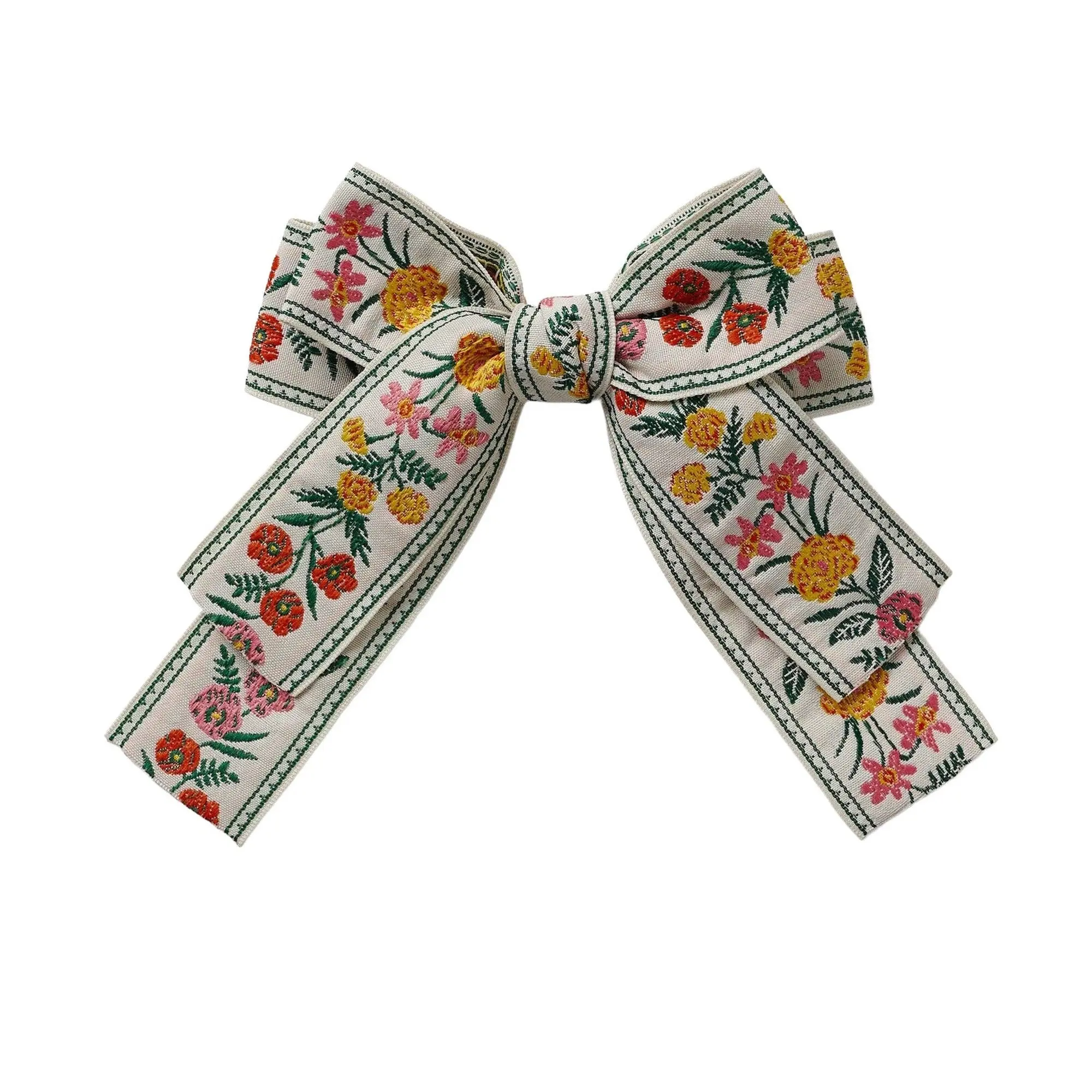 RIFLE PAPER CO. | Garden Study Jacquard Ribbon Bow Clip