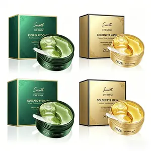 240PCS Avocado & Gold Eye Patches - Day Avocado Eye Care & Night Gold Eye Patch - Deep Hydrating Eye Mask, Relieves Puffiness, Calms Dry Skin, Daily Eye Care Essential