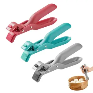 Electric Heat Plate Clamp Holder Bowl Rack Pot Clip, Anti-Scald Kitchen Clips for Moving Electric Plates Bowls Pizza Trays Air Fryer Microwave Kitchen Utensils Tools Kitchen Cooking Accessories